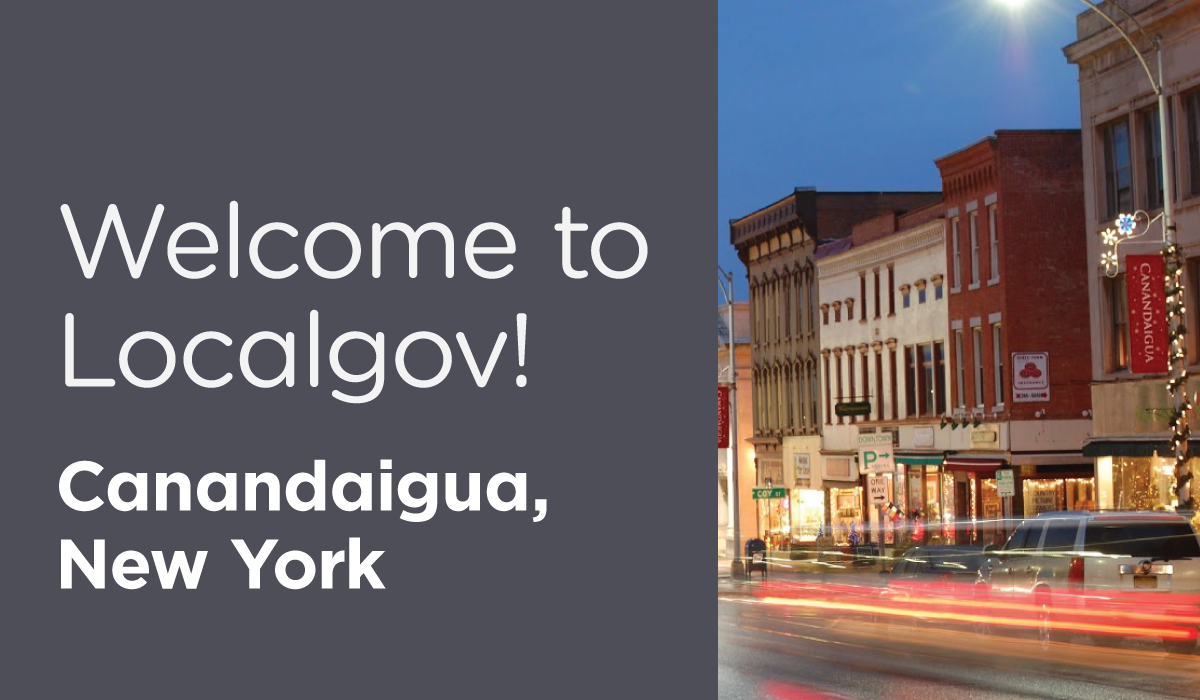 New Localgov Customer: Canandaigua, New York